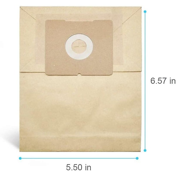 sunrain Passer kompatibel med hvalpestøvsugertilbehør Papirpose Affaldspose Støvpose Kortplade 110*100 mm