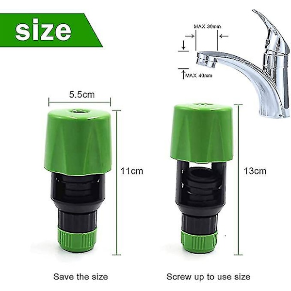 Køkkenhave Vandhane Slange Rør Snap Connector Adapter Værktøj, Universal Vandhane Connector Adapter Køkken Rør Joiner Fitting,