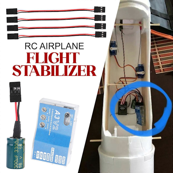 6-axlig gyro A3 V2 flygplansflygkontroll stabilisator för RC-plan Ny js