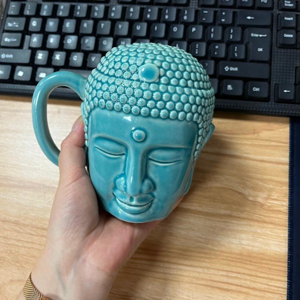 Kaffe krus My Buddha Keramisk kopp, krus, Buddha hode kopp, Keramisk kopp, My Buddha medfølelse Kaffe krus Salg