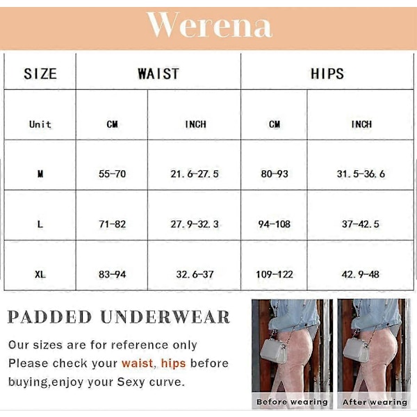 M-Butt Løfte Truser Sømløse Rumpeputer for Større Rumpe Polstret Undertøy for Kvinner Justerbart Rumpe Løfte Shapewear