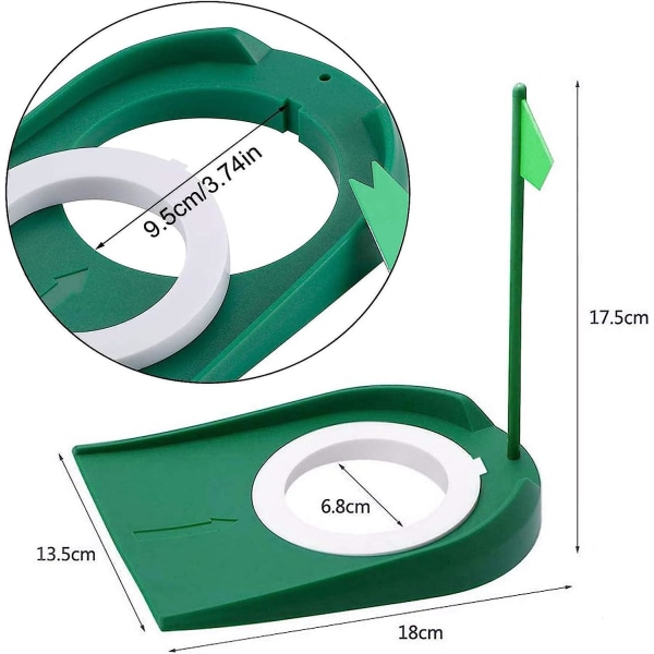 Golf Putter Cup og Flaggstang Putter Treningshull Allsidig Ansiktsjustering Praksis Golf