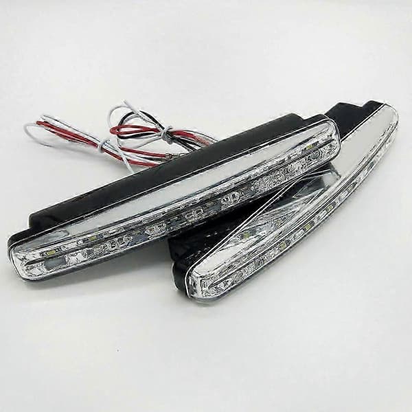 12V Dubbla 8-LED Varselljus, E4 R87 STVZO-kompatibla