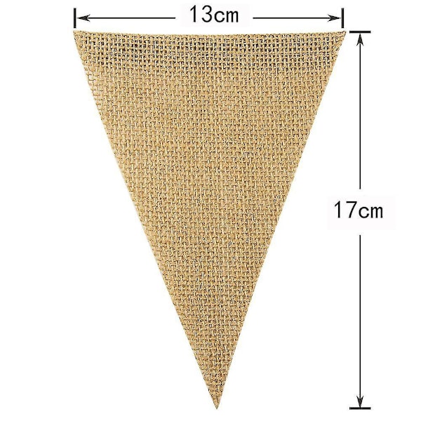 Jul- och Bröllopsdekoration - Dragflagga med 48 Stycken DIY Burlap-Vimplar