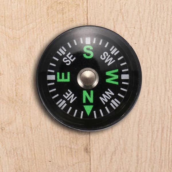 Oljefylld knappkompass - Ultrakompakt 20 mm - Mini SAS Survival