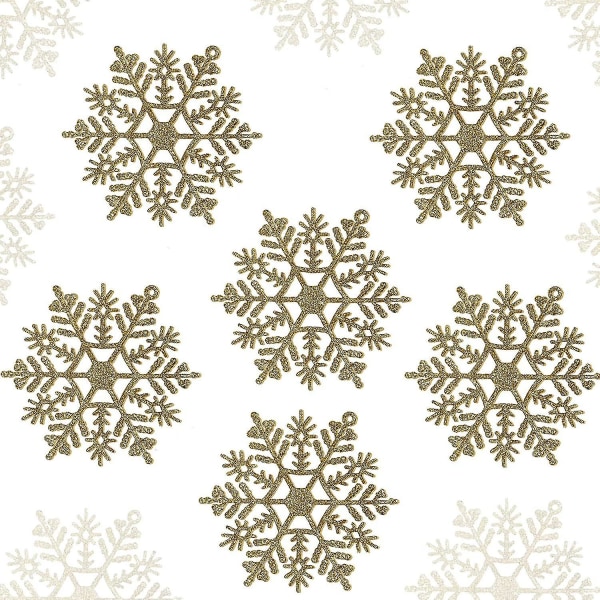 24 kpl kimaltelevia lumihiutalemuovisia joulun lumihiutalekoristeita joulukoristeisiin
