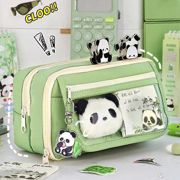 Stor og Stilig Panda Blyantveske