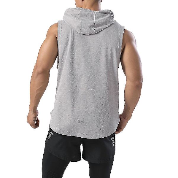 Herr Huvtröja Sleeveless Snabbtorkande Sportväst