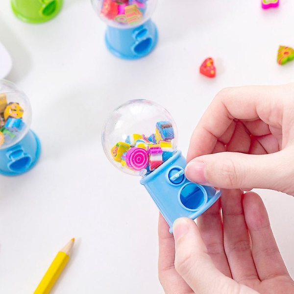 Mini Fruit Gashapon Eraser Machine Eraser Dispenser Kids Stationary School Supplies Barn Gift