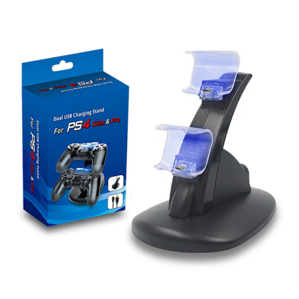 Laddningsstation för PS4 - Laddare Controller / Playstation Controller Svart