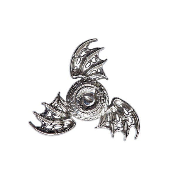 Cool Dragon Snitch Fidget Hand Spinners Metalliska Flygande Vingar Fokusleksak Rostfritt Stål Fingertopp Gyro Stressavlastning Spiral TwisterToy (Silver)