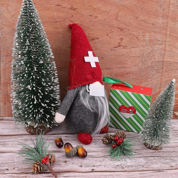 Håndlagde Julenisser,karantene Gnome Plysj Dolls Svensk Santa Tomte Decoration,nordic Elf Nurse Nurse Ornaments Christmas Home Decoration Gifts