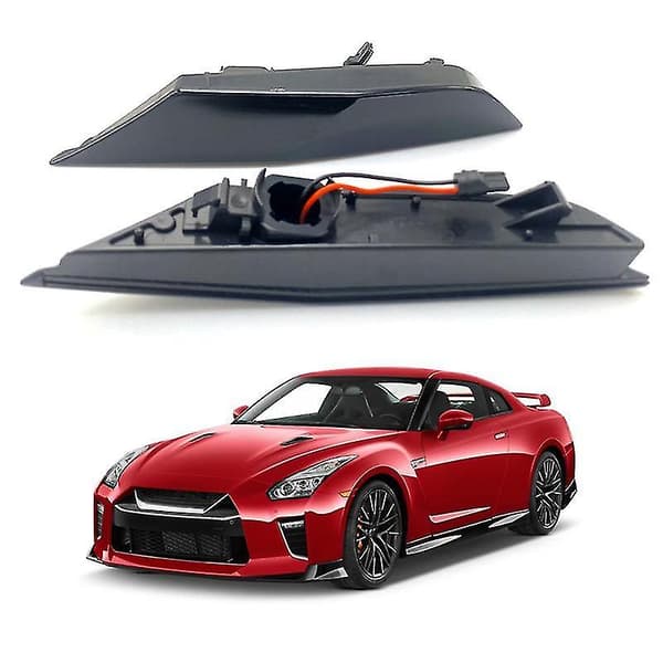 2 stk LED Dynamiske Sidemarkerlys Blinklyslamper til GTR R35 Coupé 2007-2021 2618062b0