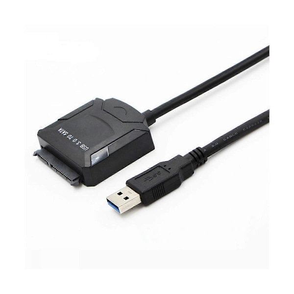 SATA-adapterkabel USB 3.0 til SATA-konverter 2,5/3,5 tommers stasjon for HDD SSD USB3.0 til SATA-kabel, Nei