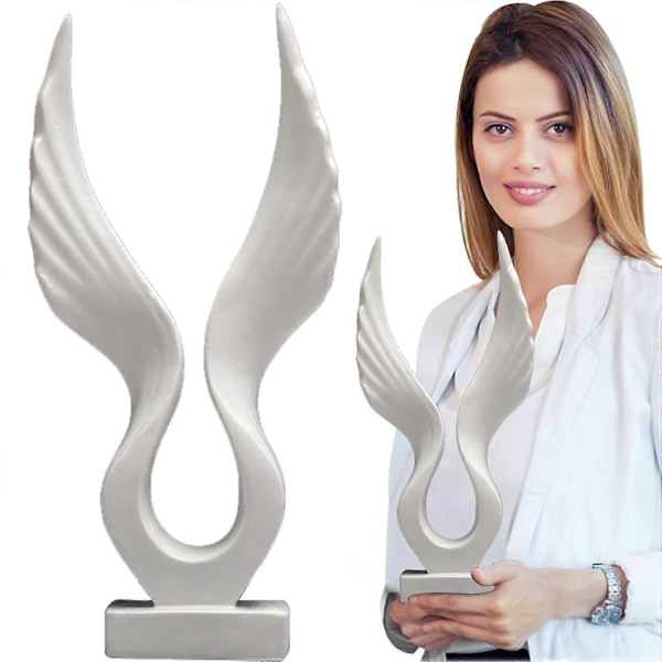 Engelvinge statue, engelvinge skulptur ornament i resin, boligdekoration, elegant engle design