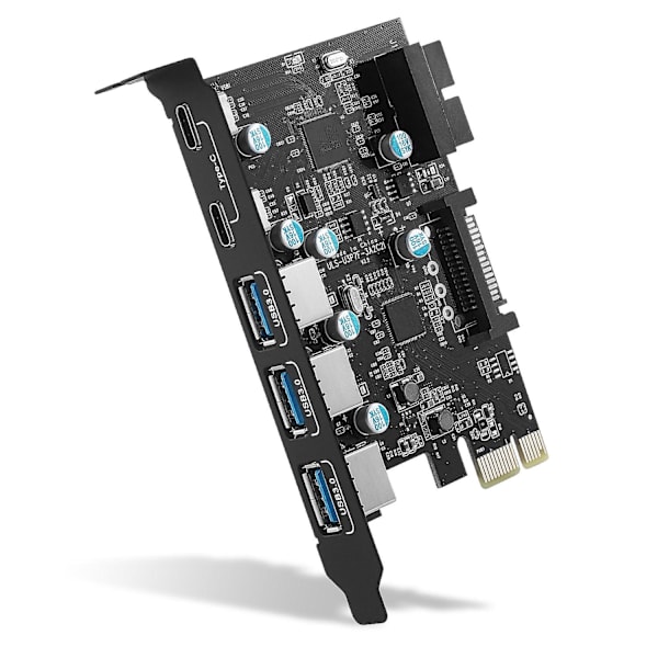 PCI-e X 1 til USB Udvidelseskort, USB 3.0 5 Gbps PCI Express Kort, PCIE Bundkortkort til PC-Skrivebord