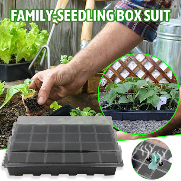 Plant Pots 24 Hole Plant Seed Grows Box Nursery Seedling Garden Yard Tray Hot