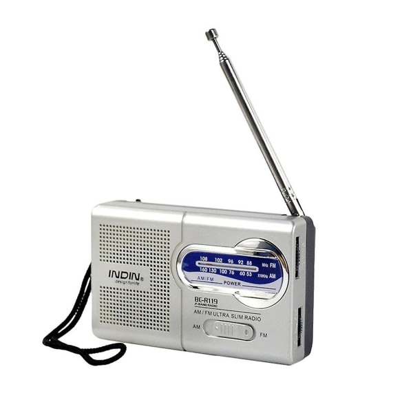 Bärbar minificka Travel Am Fm Radio Batteridriven Inbyggd högtalare Stereo