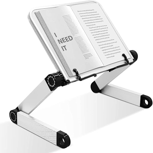 Säädettävä Kirjanpidike, Säädettävä Korkeus Ja Kulma, Ergonomisesti Suunniteltu Kirjanpidike Paperiliittimillä Suurille Koulukirjoille, Tabletille