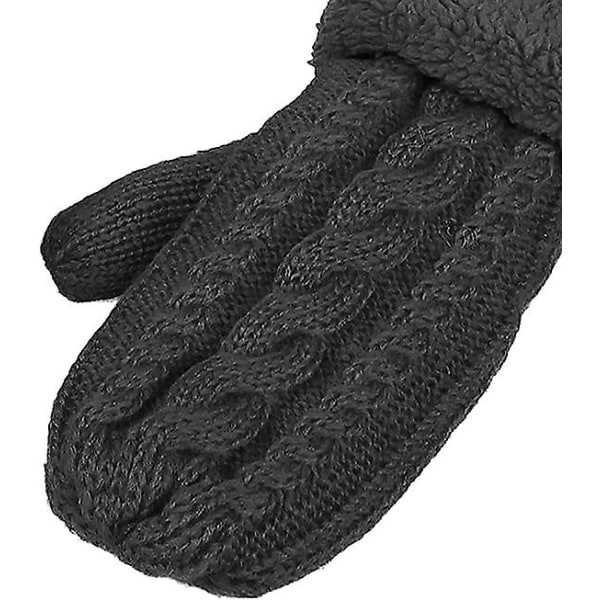 Kvinders vinter superbløde strikkehandsker Handsker Handsker fortykket varm uld vindtætte og koldsikre handsker