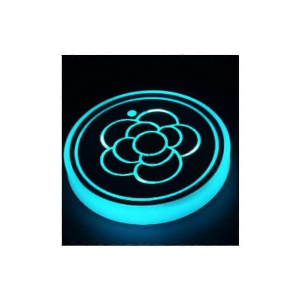 LED Bilkopholderlys, Lysende Bilunderlag til Kopholdere med 7 Farveskift T
