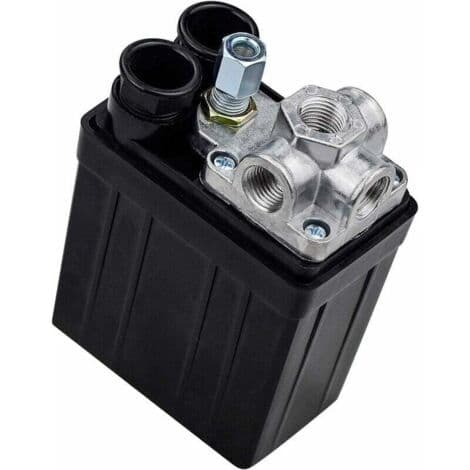 Trykafbryder til 240V luftkompressor - 4 udgange 90-120 PSI - Trykafbryder med reguleringsventil - Reservedele til kompressorer