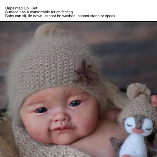 22 tommer DIY Reborn Dukkesæt Umalet naturtro dukkesæt Tilbehør til børn Børn