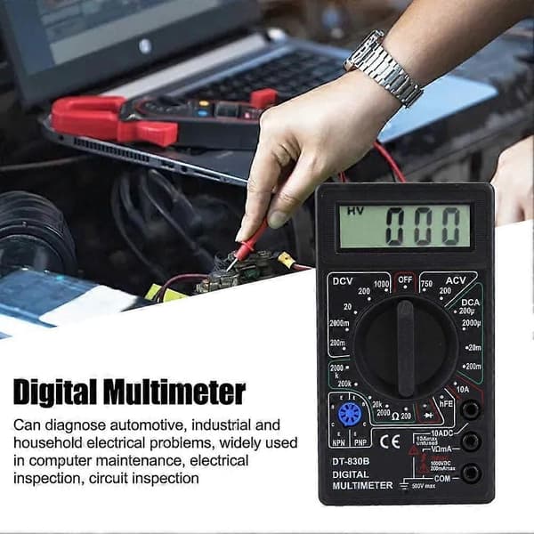 DT-830B Multimeter LCD Auto Range Digital Voltmeter Ohmmeter Tester LCD Auto