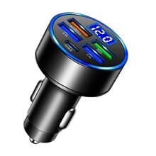 XJDR Multi-Port 2PD 4USB Billader for Bil Rask Lading PD QC3.0 USB C Billader Type C Billadapter
