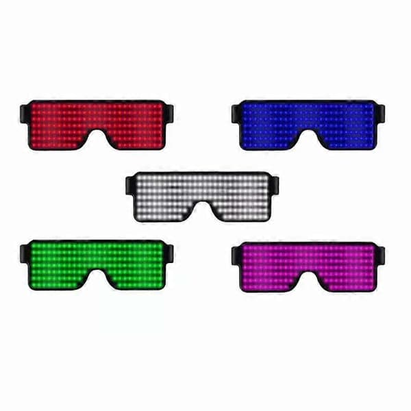 Magic Flash LED -bilelasit App Bluetooth-ohjattavat valaisevat DJ-aurinkolasit DIY