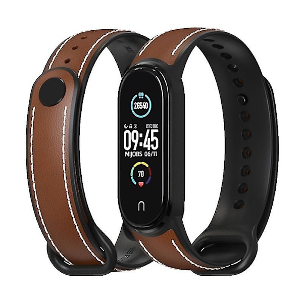 TPU + Läder Armband Kompatibelt med Xiaomi Mi Band 5 / 6