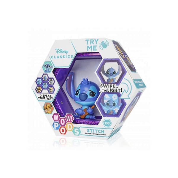 WOW! Forbindelig Fosforescerende Figur PODS 4D Stitch Model, Lilla