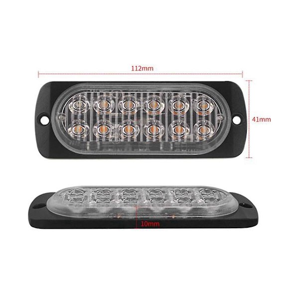 Kretskort + LED-perler DC12-24V Pickup Blinkende Lys 12LED 112x41mm, F