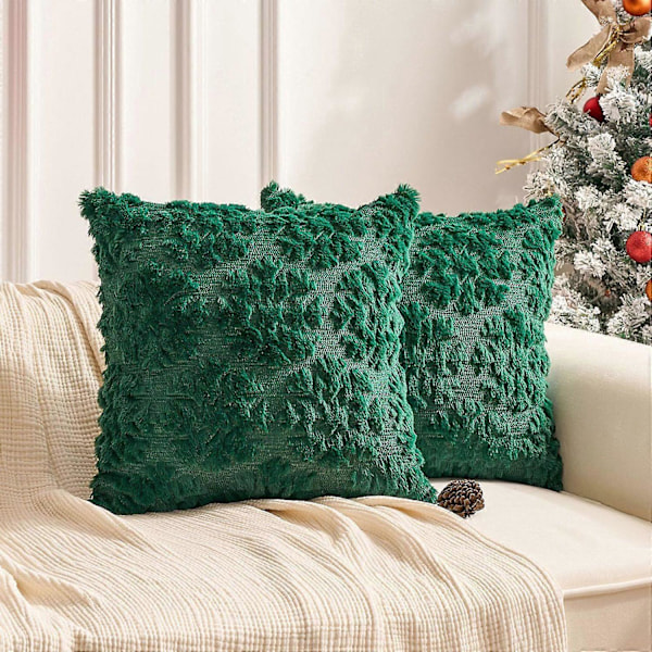 Dekorativt pudebetræk 45x45 cm, Blødt, fluffy pudebetræk med elegant design