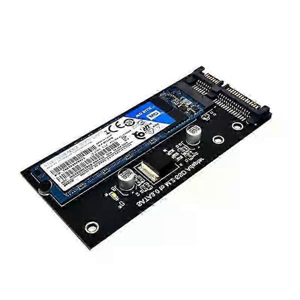 M2 - SATA3 -sovitinkortti, tehokas SATA M2.SSD -muunninsovitinkortti NVME SSD päivitetty SATA 6 Gbps NGFF -sovitin