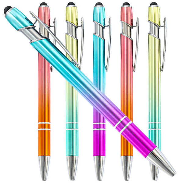 6 stk bærbare skrivepenne Multi-brug kuglepenne Student penne Skolepenne Kontortilbehør