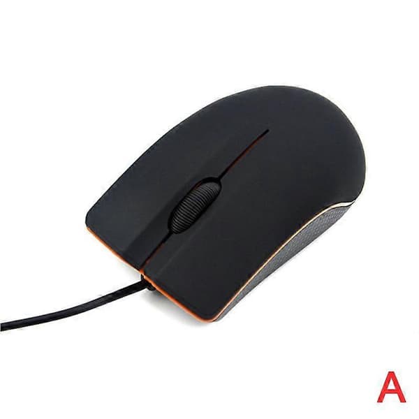 1x Mini bærbar USB kablet optisk mus for PC-datamaskin R8L8 black One-size