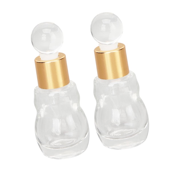 2st påfyllningsbar parfymflaska Transparent Bärbar, läckagesäker tom flaska för resor 8ml guld