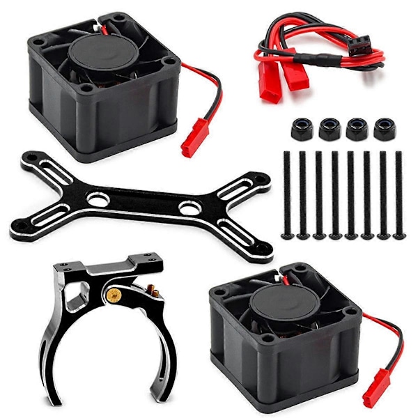 RC Bil Uppgradering Dubbel Kylfläkt 4985 1717 Motor Kylfläns Kit för 1/5 6S 8S Arrma KRATON Outcast, A