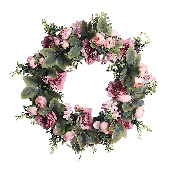 Simulated Eucalyptus Wreath Decoration Site Layout Props, Wreath Grass Wreath Decoration Door Loop Pendants