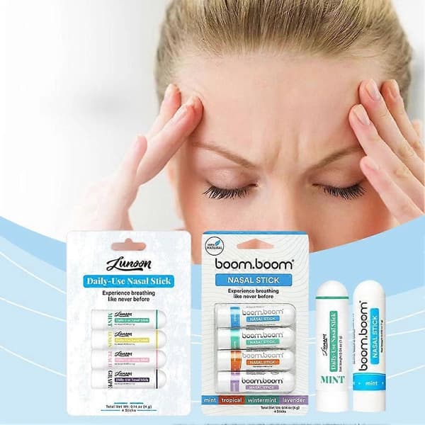 Aromaterapi Inhalator Nässticka 4-pack Eterisk Olja för Stresslindring A