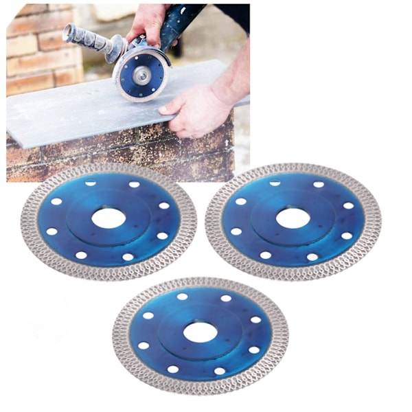 Timanttisahanterät 105x10x20mm - 3 kpl laattojen, keramiikan, posliinin ja marmorin leikkaamiseen