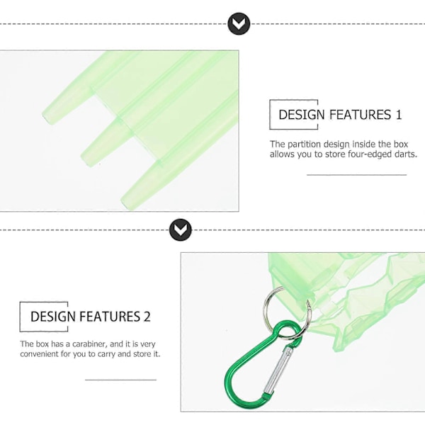 Bærbar Dartboks Firkantet Dart Oppbevaringsboks Hard Dartboks Dartboks for Utendørs