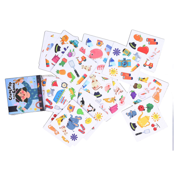 Yhteensopivia korttipelejä Flip Card -perhelautapelit Varhaisopetuksen lelut Lahjat taaperoille ja lapsille
