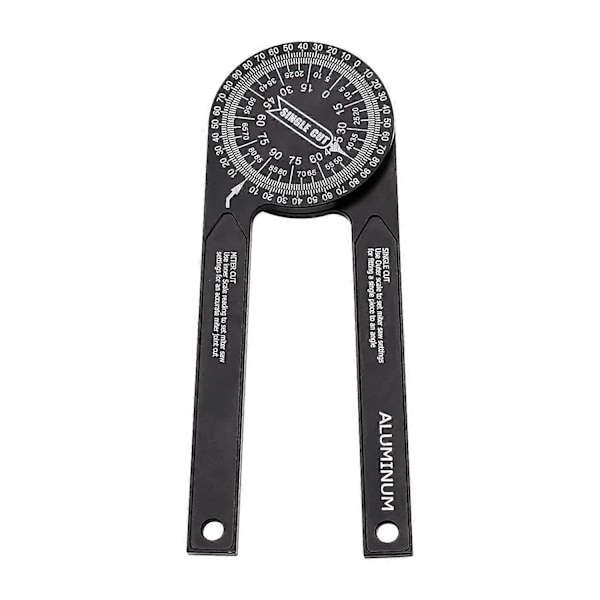Vinkelmåler for Kapp- og Girkutter, 7 Tommer Aluminium Vinkelmåler, 360 Graders Vinkelmåler, Høy Nøyaktighet Målerlinjal Kappskala, for Snekring, C