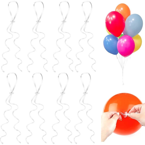 100/150 stk helium ballongspenner med snorballongspenner med polybånd til bryllupsfest, bursdagsfest
