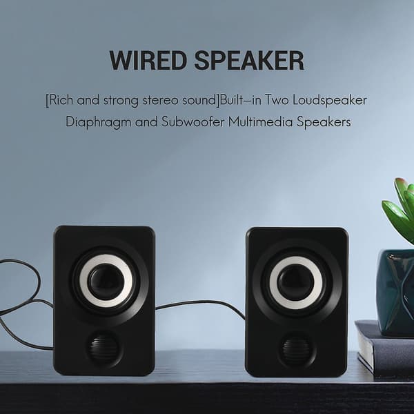 Surround-højttalere til computer med stereo USB-kablet strømforsynet multimediehøjttaler til pc/bærbare/smarttelefon