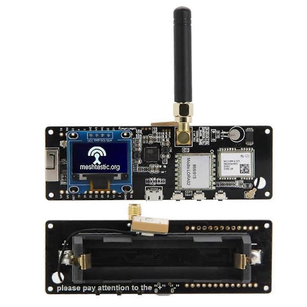 Til Meshtastic T-Beam V1.2 ESP32 LoRa udviklingskort med OLED-display til