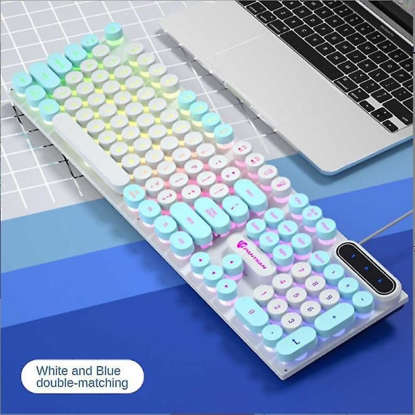 Ryra Mechanical Tea Switch Feel Wired 104 Keys Membran Keyboard with Backlight Gaming Office For PC Gamer Laptop Keyboard