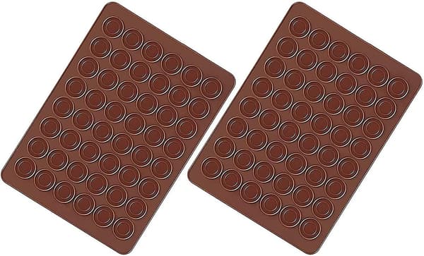 2 stk. Macaron Bake-matter i silikon med 48 huller, non-stick, Macarons B